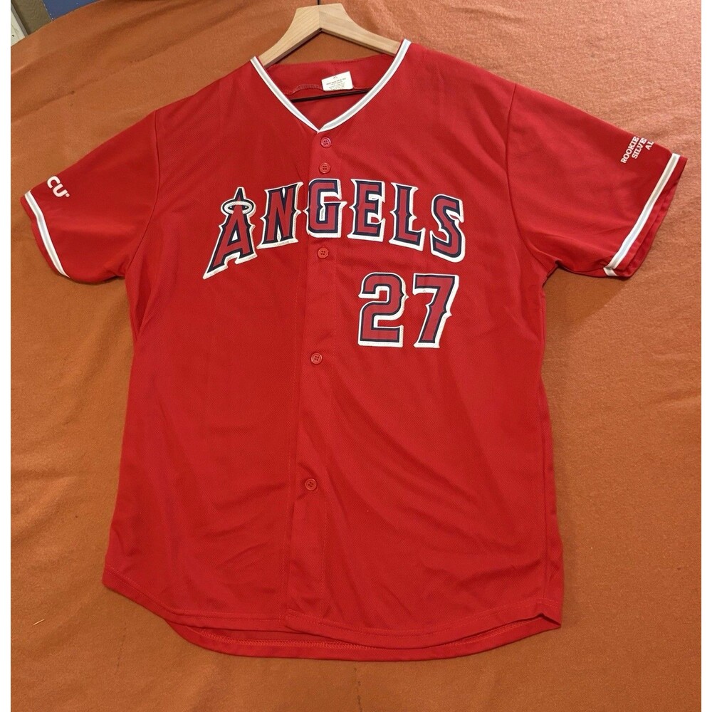 Los Angeles Angels Mike Trout Al MVP #27 Kloanz SGA Red Jersey Adult, Size XL